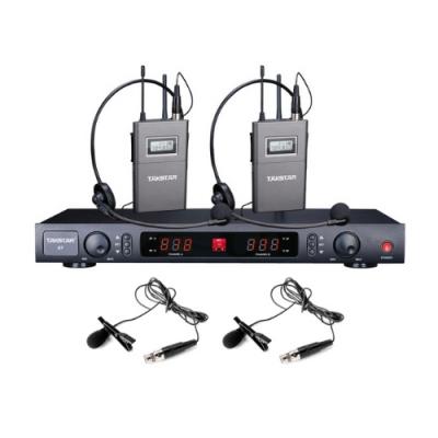Bộ 02 Micro không dây choàng đầu UHF kênh kép X7PP Bộ 02 Micro không dây choàng đầu UHF kênh kép X7PP