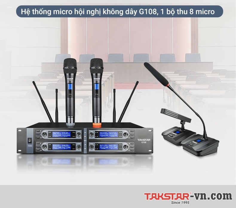 G108: Hệ thống Micro 1 bộ thu 8 micro có đặc điểm gì nổi bật?
