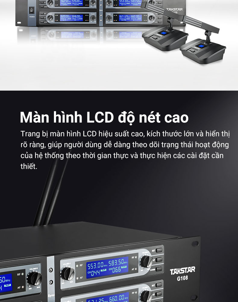 G108: Hệ thống Micro 1 bộ thu 8 micro có đặc điểm gì nổi bật?