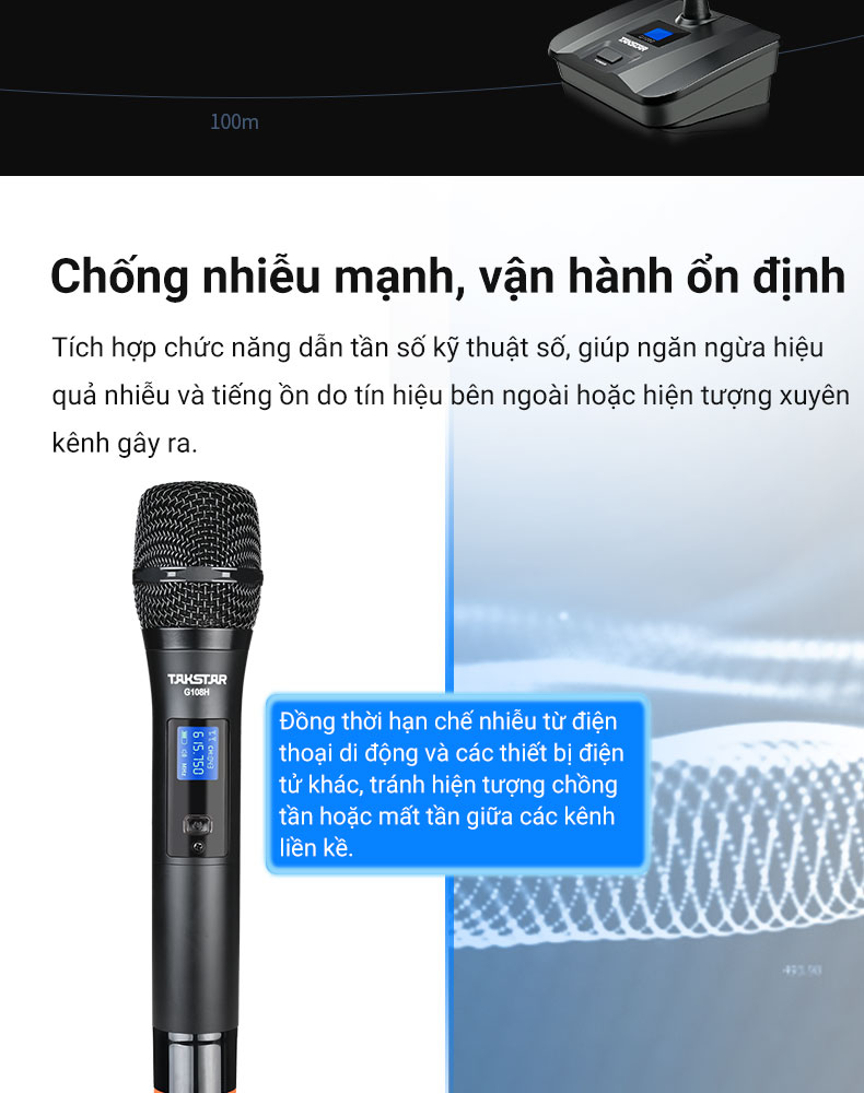 G108: Hệ thống Micro 1 bộ thu 8 micro có đặc điểm gì nổi bật?