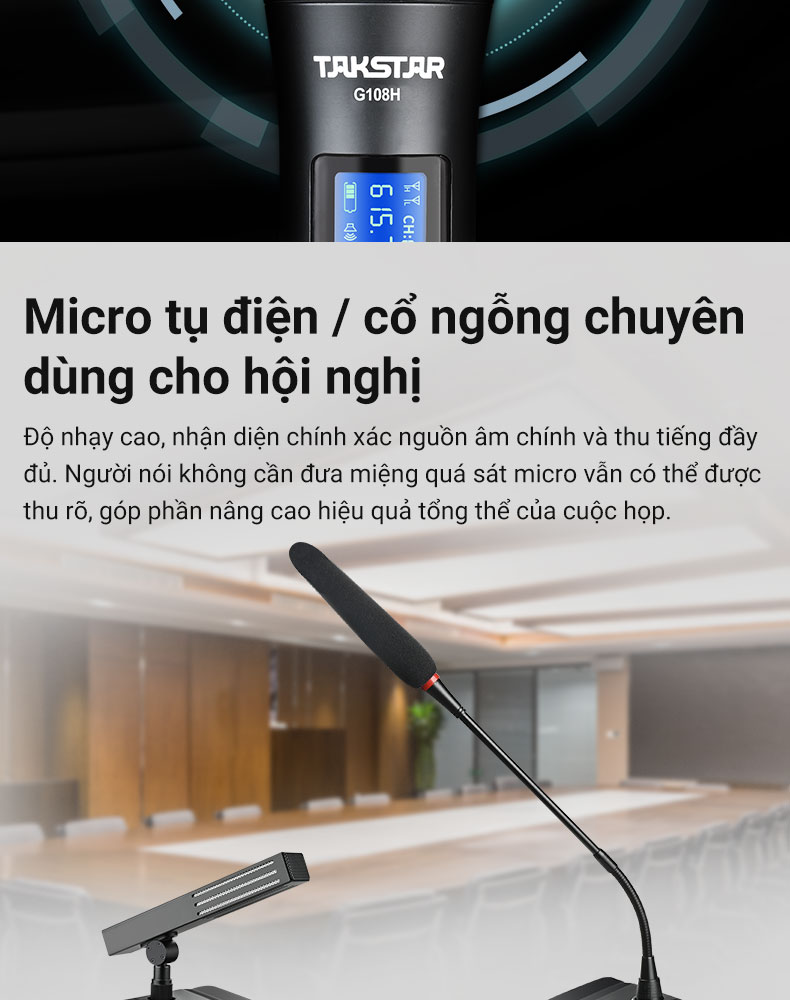 G108: Hệ thống Micro 1 bộ thu 8 micro có đặc điểm gì nổi bật?