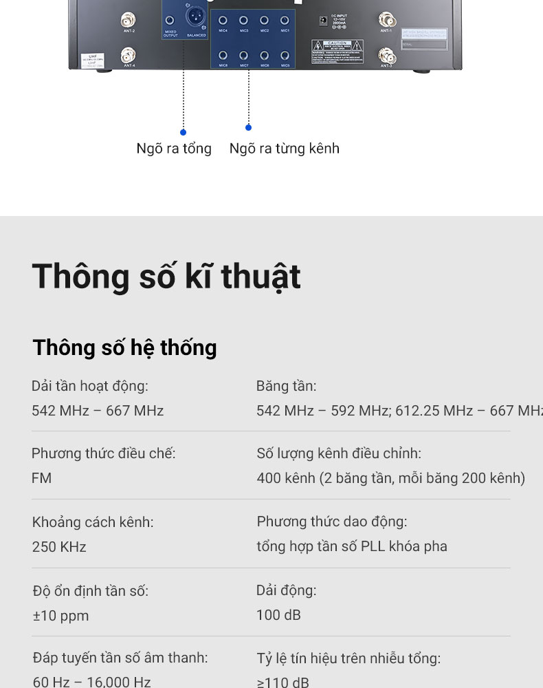 G108: Hệ thống Micro 1 bộ thu 8 micro có đặc điểm gì nổi bật?
