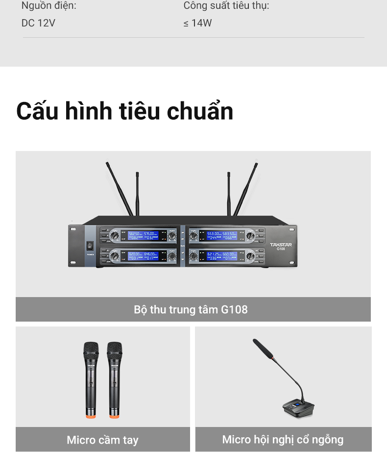 G108: Hệ thống Micro 1 bộ thu 8 micro có đặc điểm gì nổi bật?